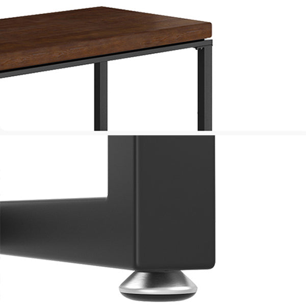 Industrial Rectangle Dining Table Pine Solid Wood Table with Trestle Base