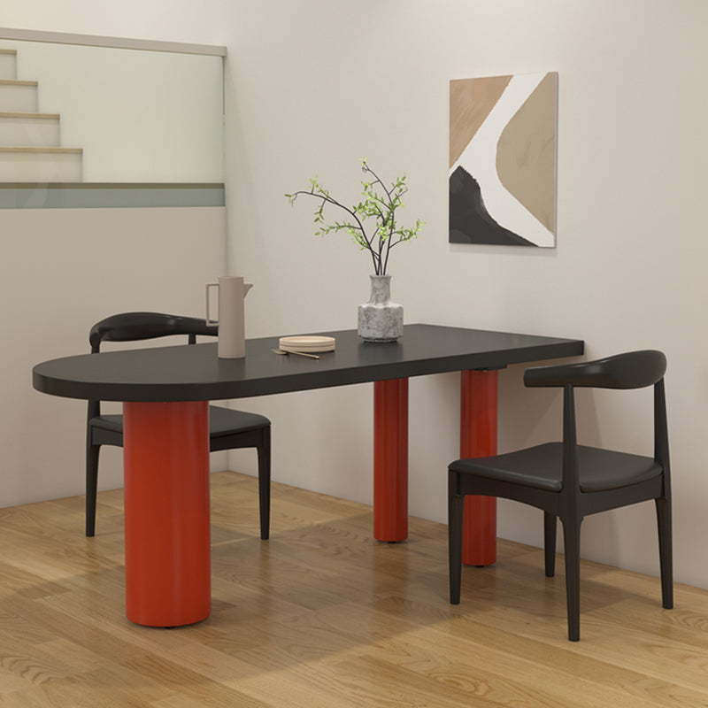 Table à forme libre contemporaine en bois massif table en bois massif pour salle à manger