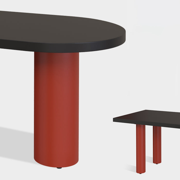 Table à forme libre contemporaine en bois massif table en bois massif pour salle à manger