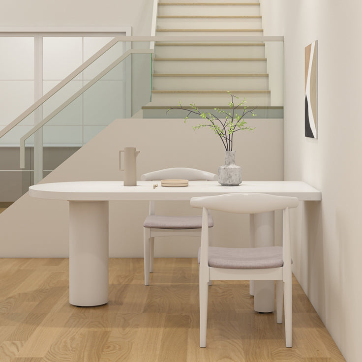 Table à forme libre contemporaine en bois massif table en bois massif pour salle à manger