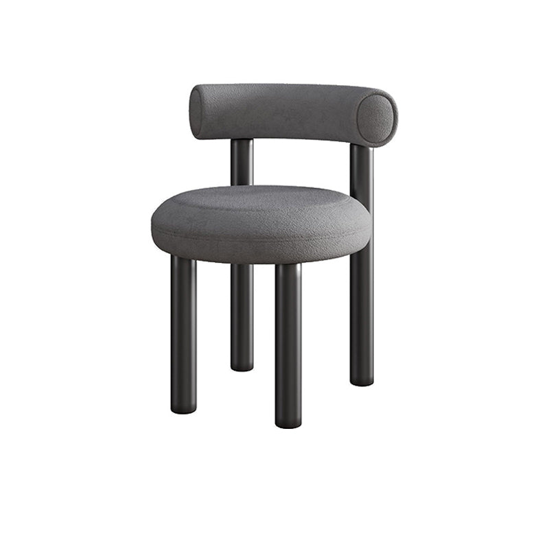 Chaise latérale de style moderne, chaise de salle à manger en métal à dossier ouvert multicolore d'intérieur