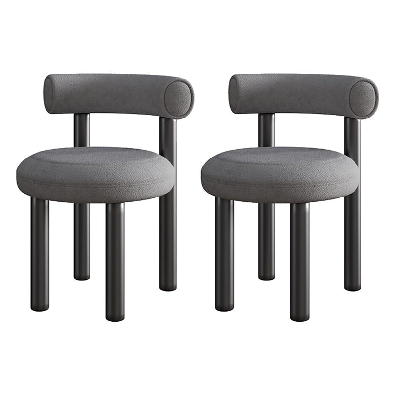 Chaise latérale de style moderne, chaise de salle à manger en métal à dossier ouvert multicolore d'intérieur