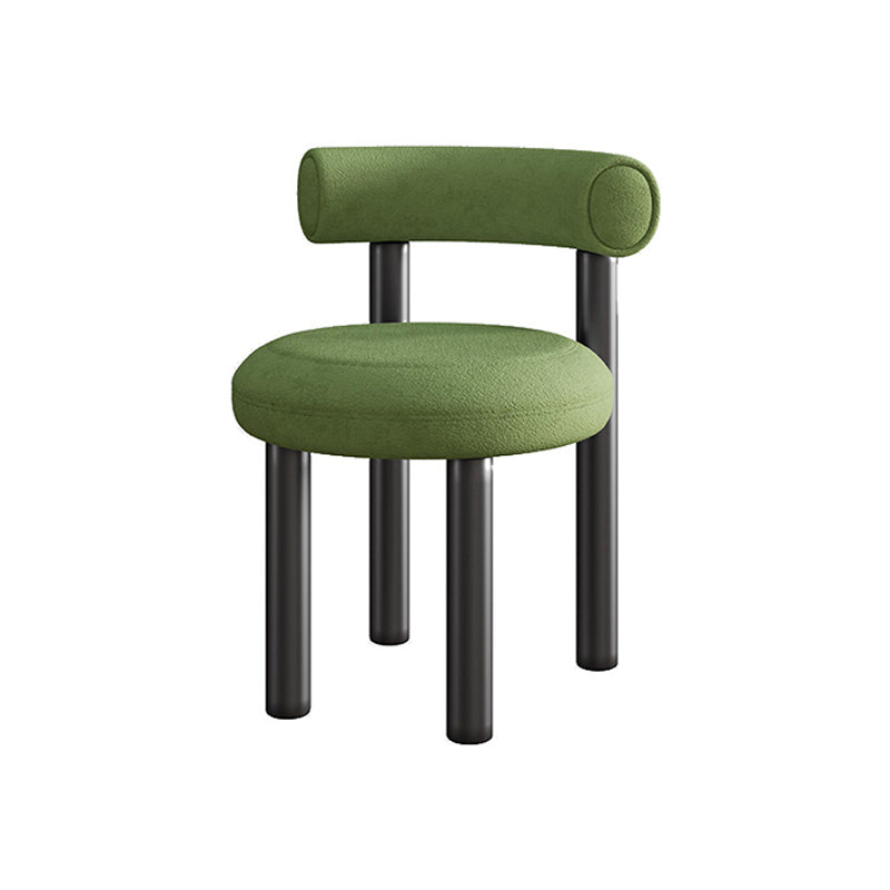 Chaise latérale de style moderne, chaise de salle à manger en métal à dossier ouvert multicolore d'intérieur