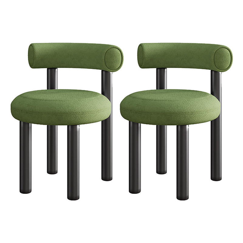 Chaise latérale de style moderne, chaise de salle à manger en métal à dossier ouvert multicolore d'intérieur