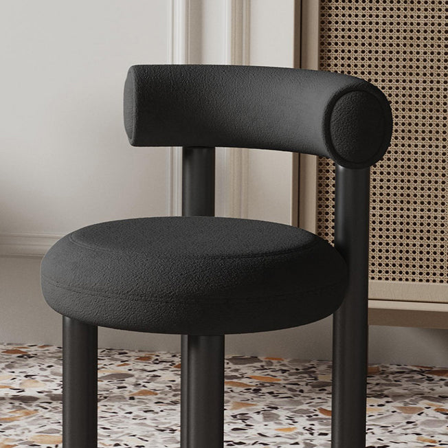 Chaise latérale de style moderne, chaise de salle à manger en métal à dossier ouvert multicolore d'intérieur