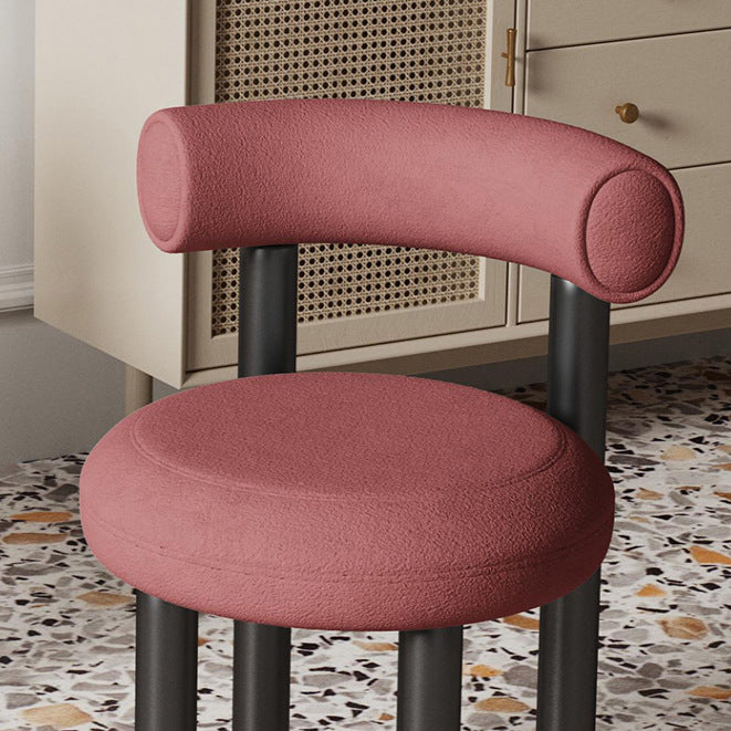Chaise latérale de style moderne, chaise de salle à manger en métal à dossier ouvert multicolore d'intérieur