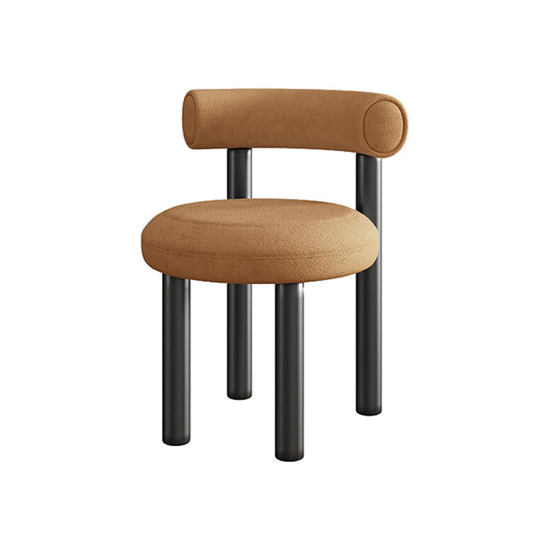 Chaise latérale de style moderne, chaise de salle à manger en métal à dossier ouvert multicolore d'intérieur