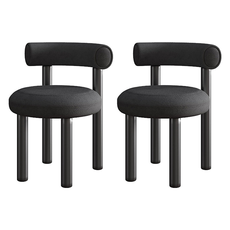 Chaise latérale de style moderne, chaise de salle à manger en métal à dossier ouvert multicolore d'intérieur