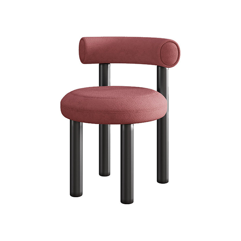 Chaise latérale de style moderne, chaise de salle à manger en métal à dossier ouvert multicolore d'intérieur