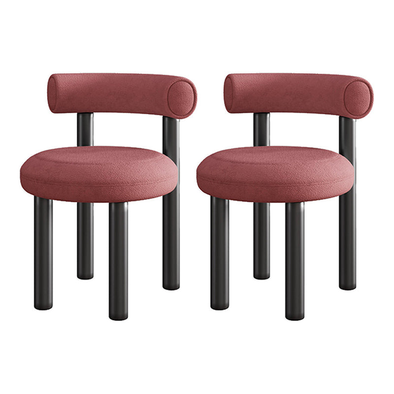 Chaise latérale de style moderne, chaise de salle à manger en métal à dossier ouvert multicolore d'intérieur