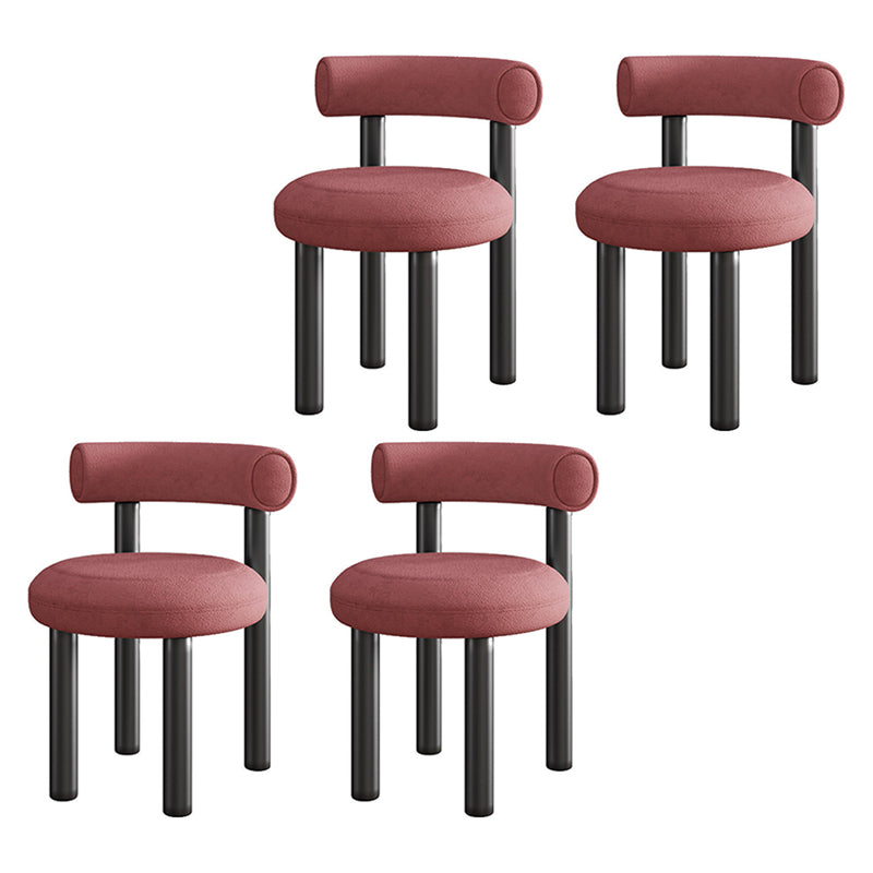 Chaise latérale de style moderne, chaise de salle à manger en métal à dossier ouvert multicolore d'intérieur