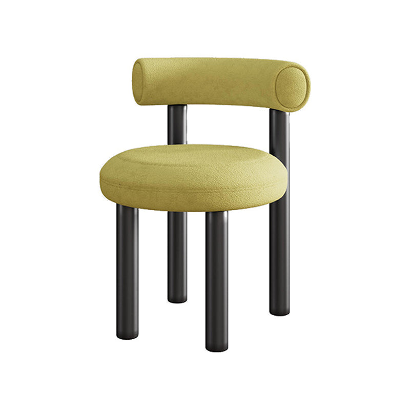 Chaise latérale de style moderne, chaise de salle à manger en métal à dossier ouvert multicolore d'intérieur