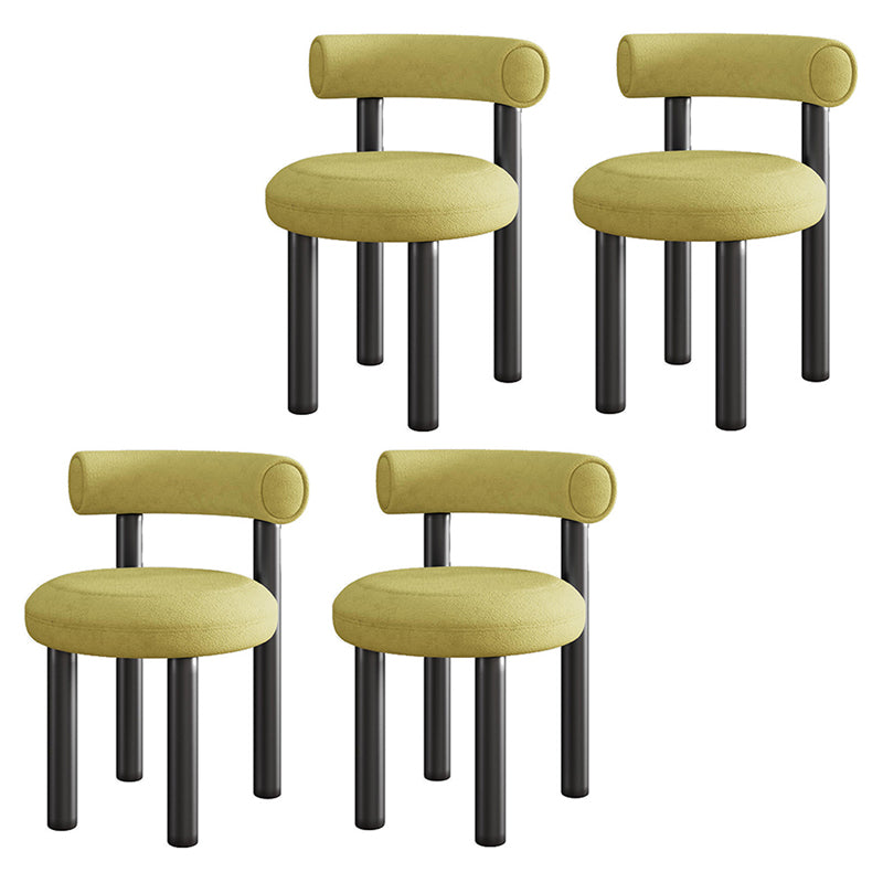 Chaise latérale de style moderne, chaise de salle à manger en métal à dossier ouvert multicolore d'intérieur