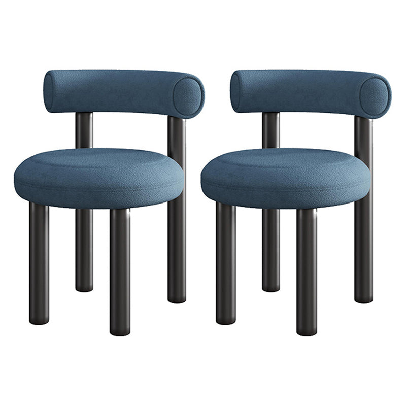Chaise latérale de style moderne, chaise de salle à manger en métal à dossier ouvert multicolore d'intérieur