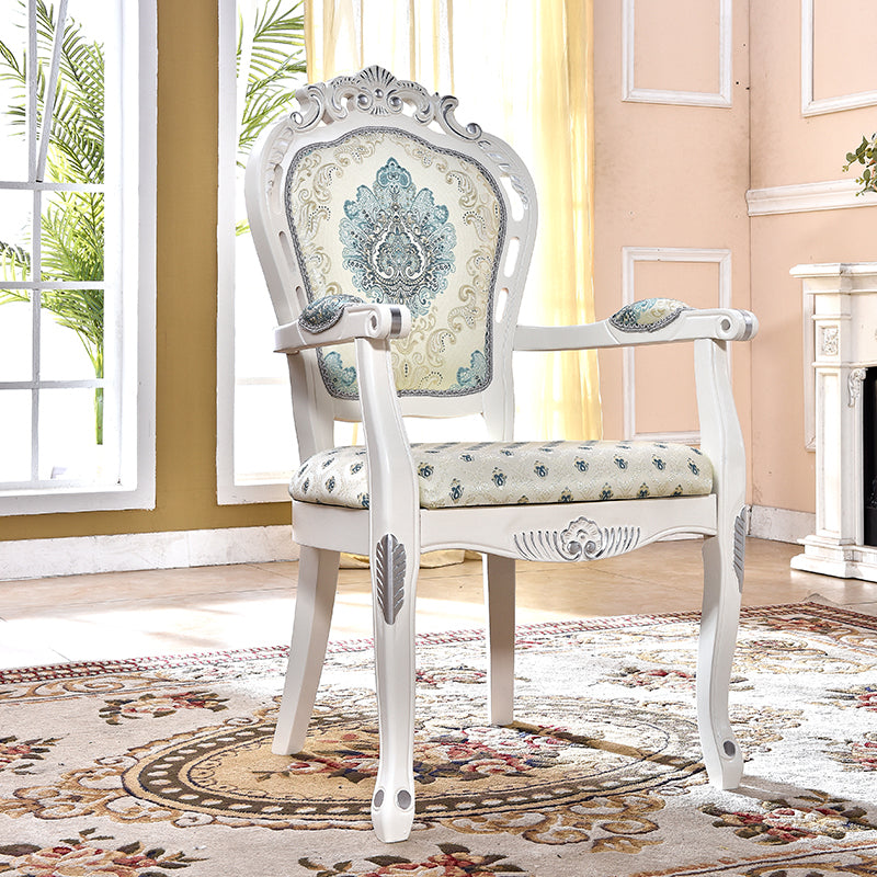 Victorian Style Solid Wood Dining Room Armchair King Louis Back Side Chair for Home Use