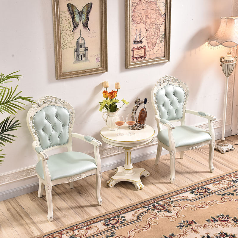 Victorian Style Solid Wood Dining Room Armchair King Louis Back Side Chair for Home Use