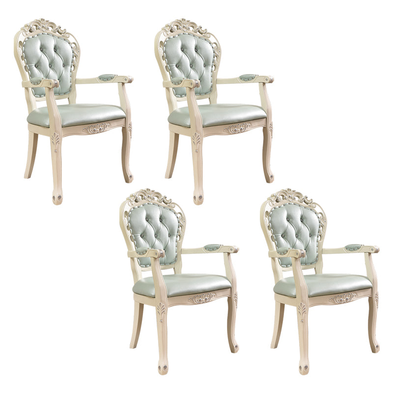 Victorian Style Solid Wood Dining Room Armchair King Louis Back Side Chair for Home Use