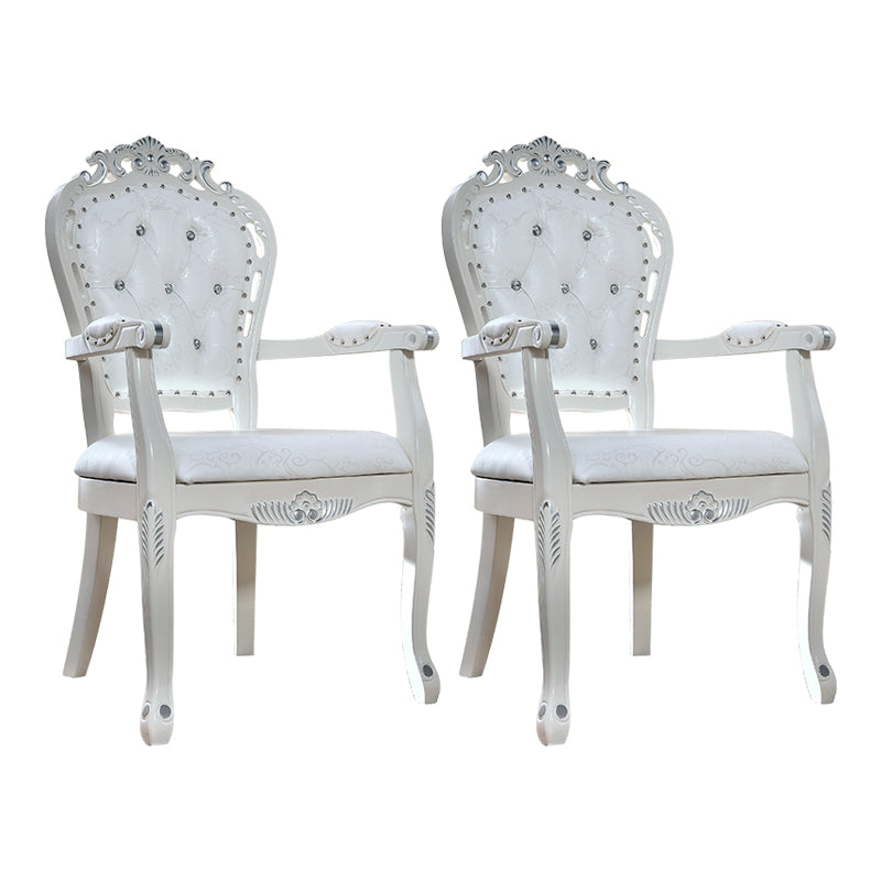 Victorian Style Solid Wood Dining Room Armchair King Louis Back Side Chair for Home Use