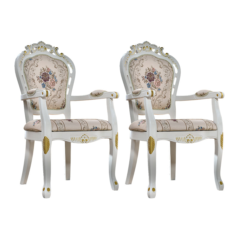 Victorian Style Solid Wood Dining Room Armchair King Louis Back Side Chair for Home Use