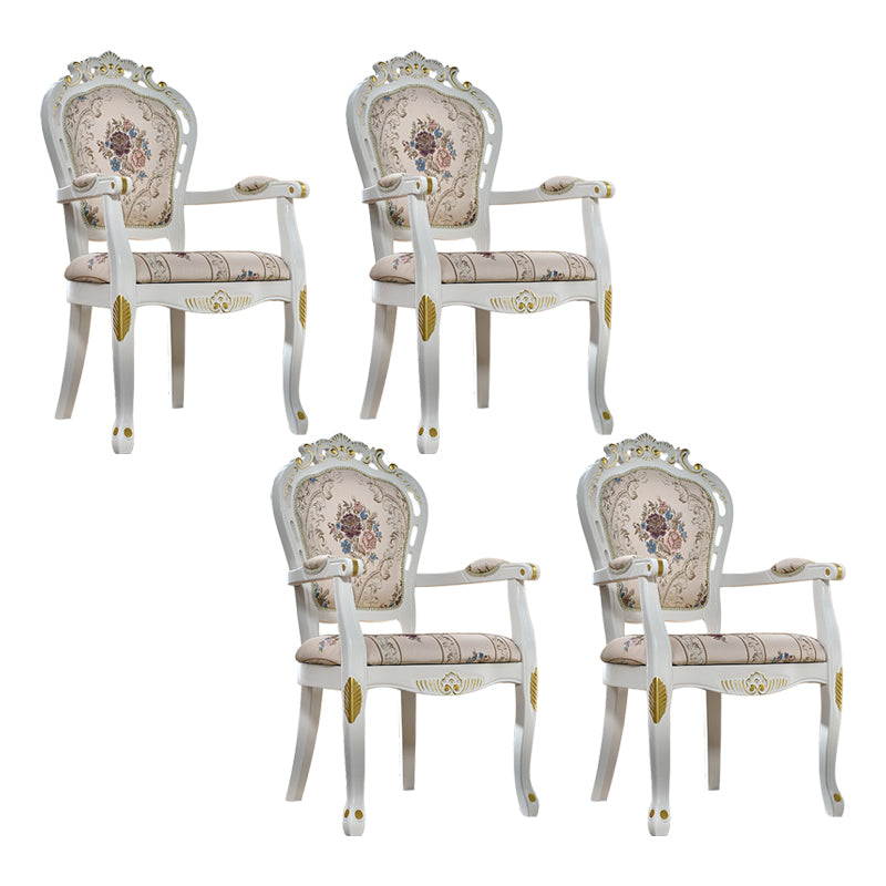 Victorian Style Solid Wood Dining Room Armchair King Louis Back Side Chair for Home Use