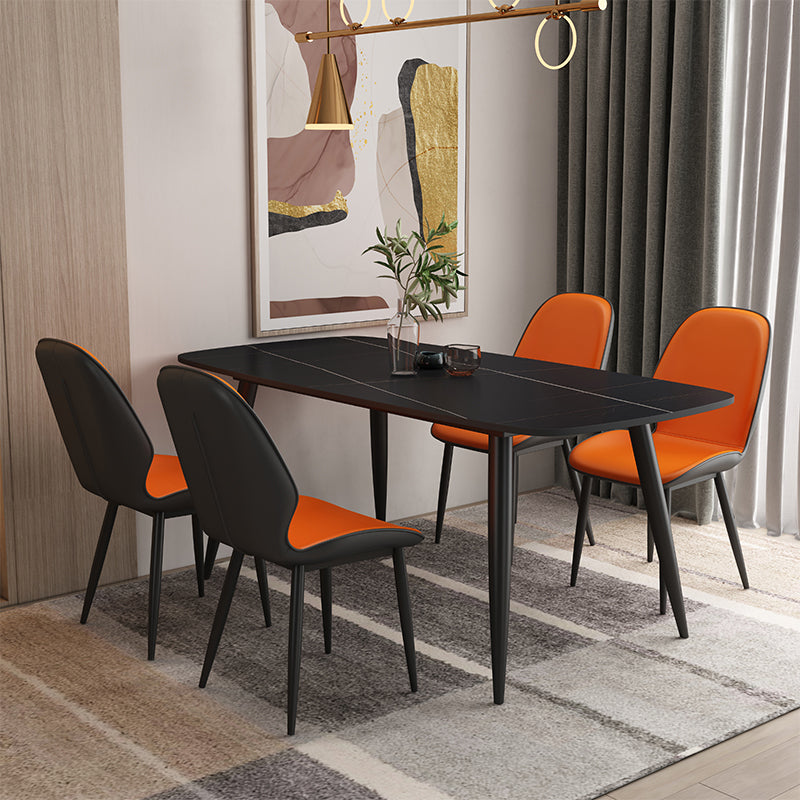 Upholstered Contemporary Restaurant Side Chair Parsons Matte Finish Dining Chair