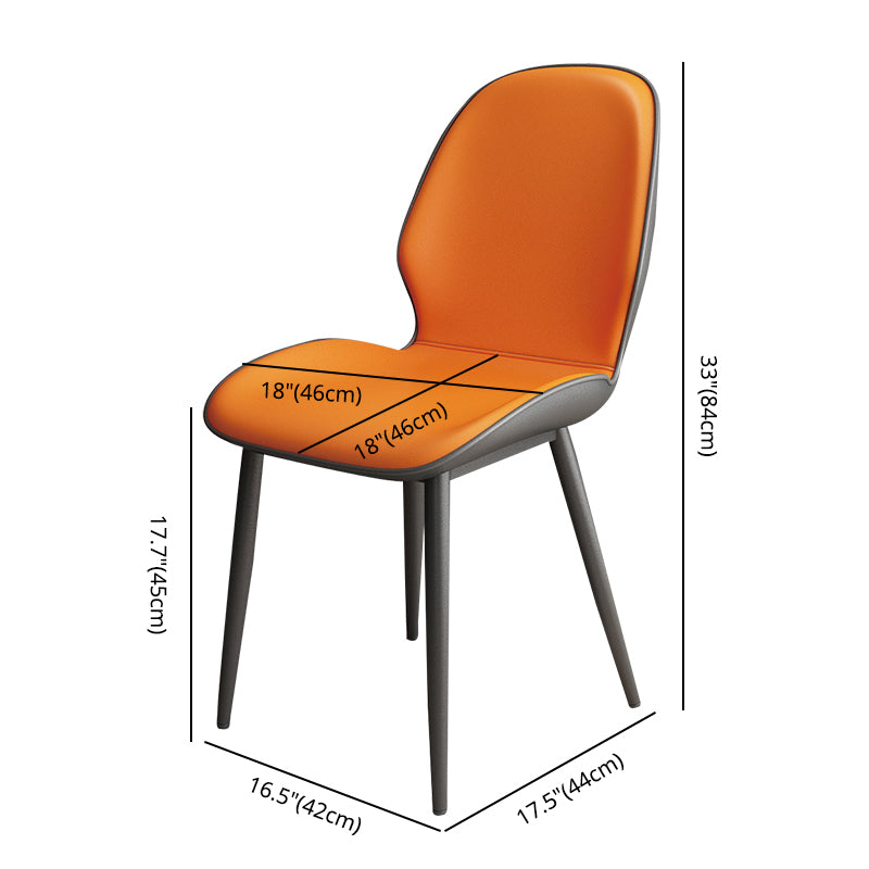 Upholstered Contemporary Restaurant Side Chair Parsons Matte Finish Dining Chair