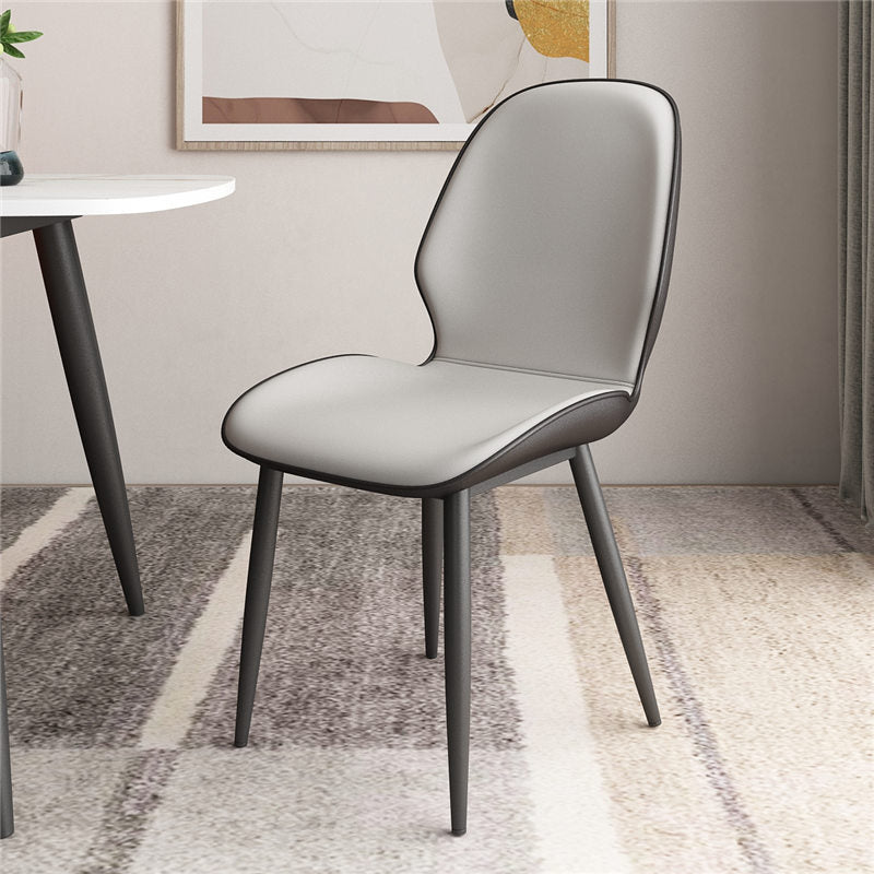 Upholstered Contemporary Restaurant Side Chair Parsons Matte Finish Dining Chair