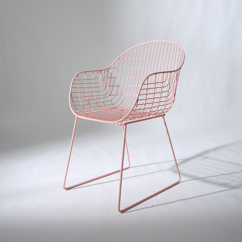 Contemporary Style Metal Dining Room Chair Windsor Back Arm Chair for Kitchen