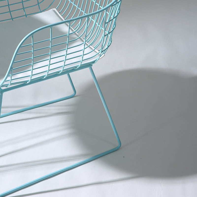 Contemporary Style Metal Dining Room Chair Windsor Back Arm Chair for Kitchen