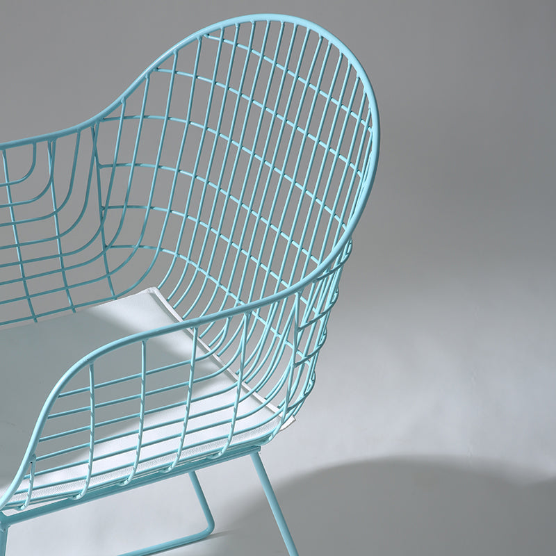 Contemporary Style Metal Dining Room Chair Windsor Back Arm Chair for Kitchen