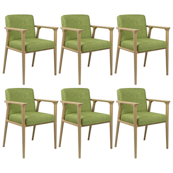 Traditional Style Ash Wood Chairs Solid Back Arm Kitchen Dining Chairs