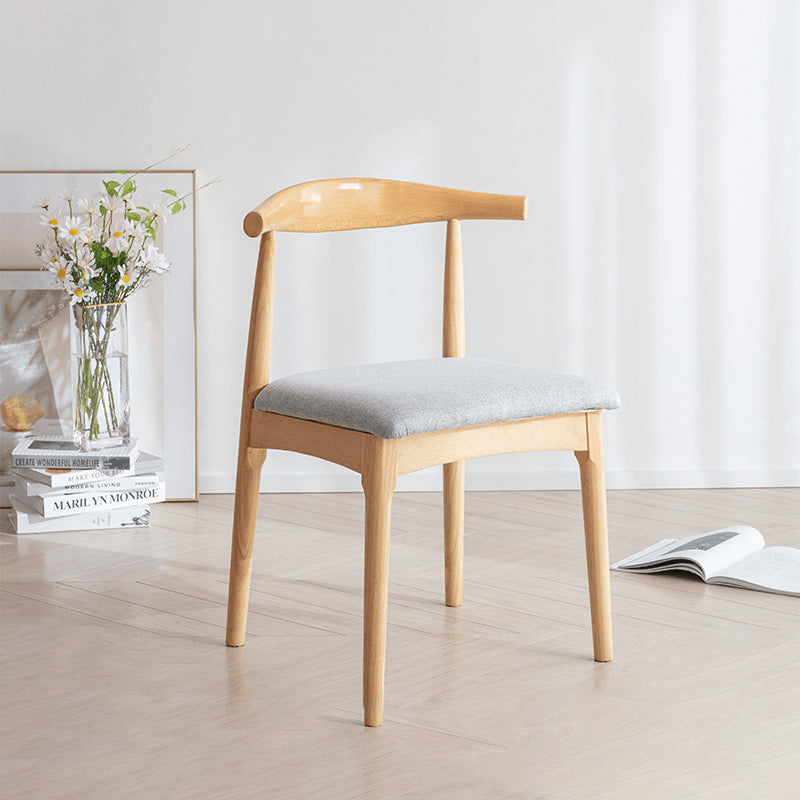 Scandinavian Style Wood Dining Chairs Dining Room Open Back Dining Side Armless Chair