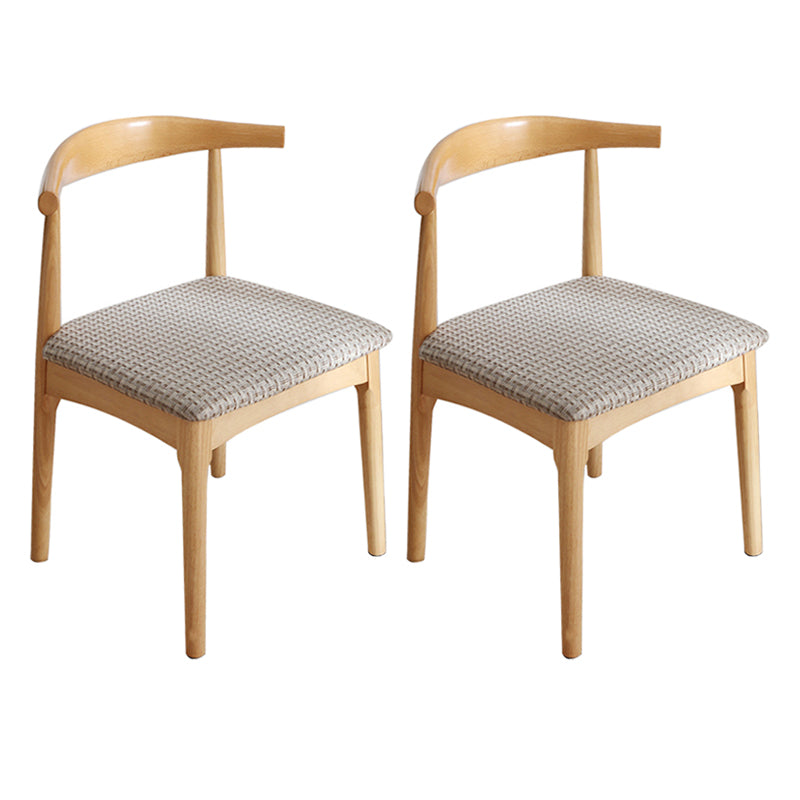 Scandinavian Style Wood Dining Chairs Dining Room Open Back Dining Side Armless Chair