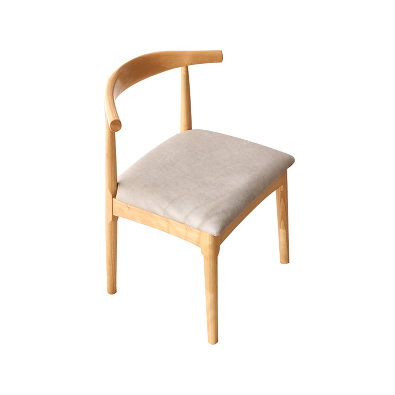 Scandinavian Style Wood Dining Chairs Dining Room Open Back Dining Side Armless Chair