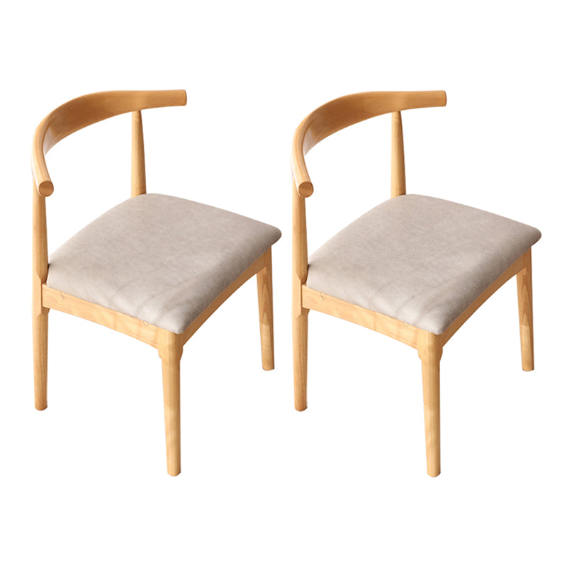 Scandinavian Style Wood Dining Chairs Dining Room Open Back Dining Side Armless Chair