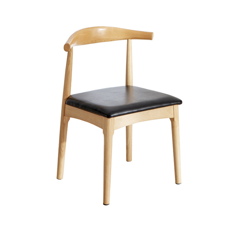 Scandinavian Style Wood Dining Chairs Dining Room Open Back Dining Side Armless Chair