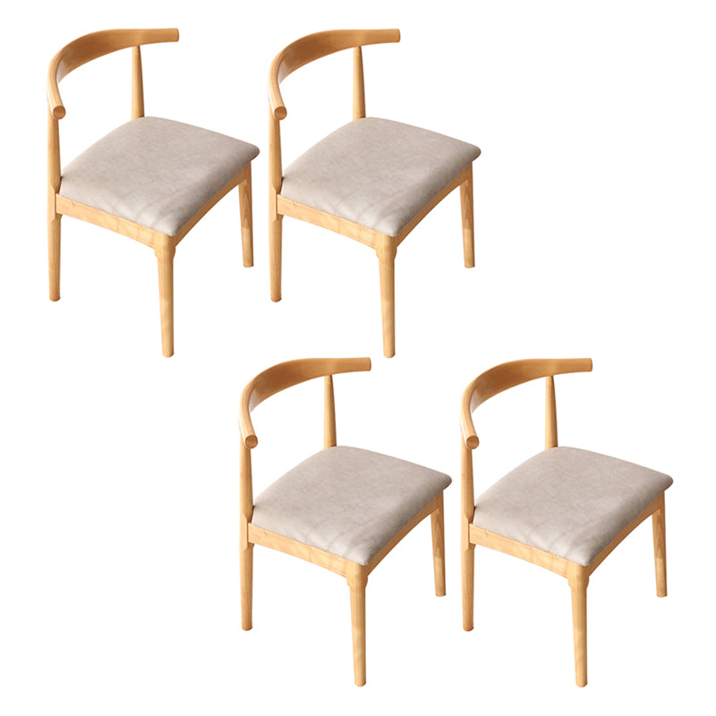 Scandinavian Style Wood Dining Chairs Dining Room Open Back Dining Side Armless Chair