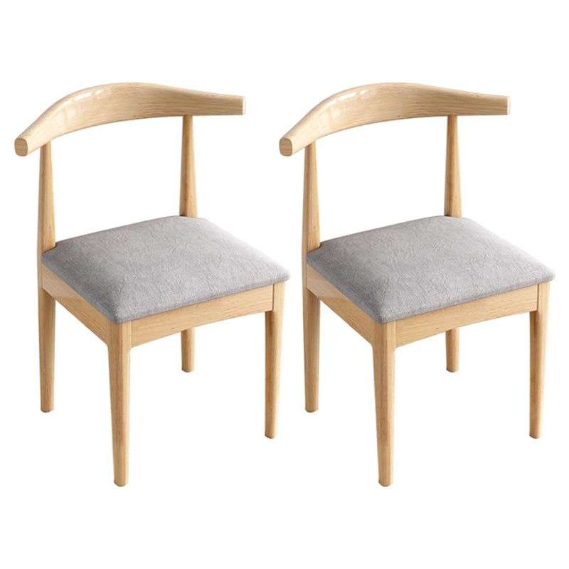 Scandinavian Style Wood Dining Chairs Dining Room Open Back Dining Side Armless Chair