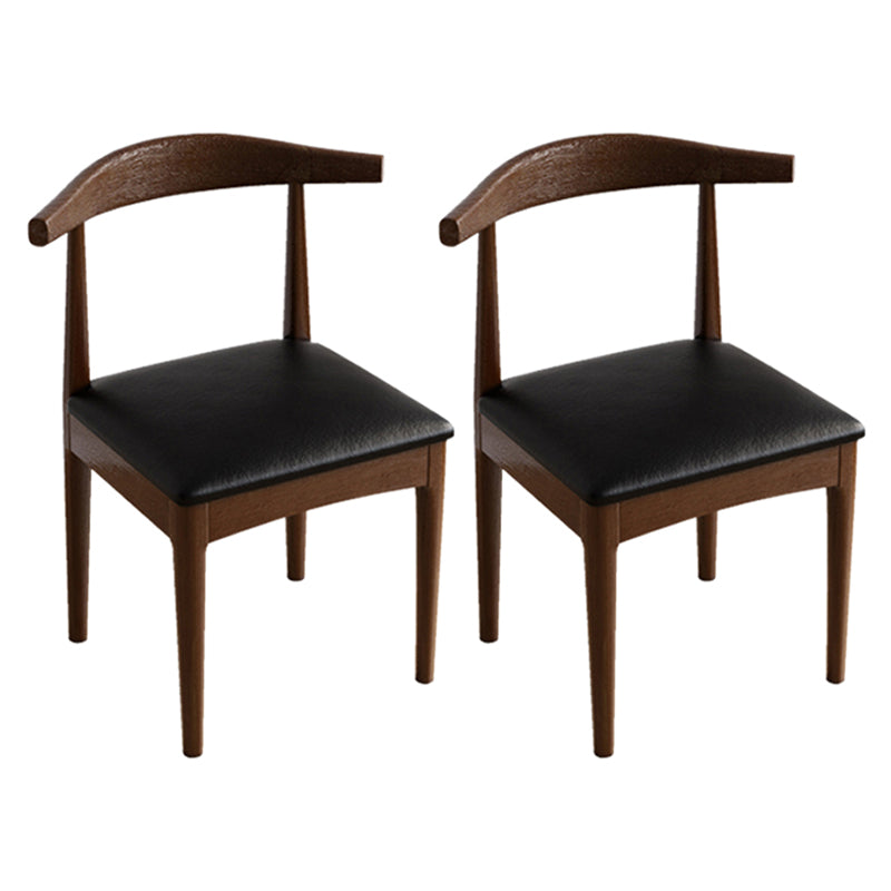 Scandinavian Style Wood Dining Chairs Dining Room Open Back Dining Side Armless Chair