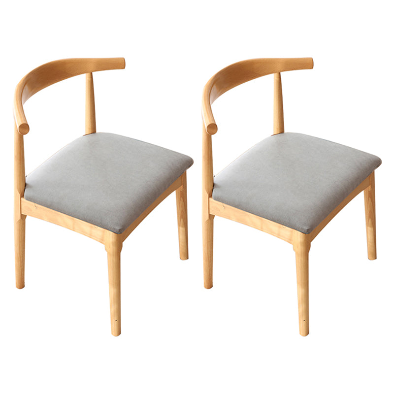 Scandinavian Style Wood Dining Chairs Dining Room Open Back Dining Side Armless Chair