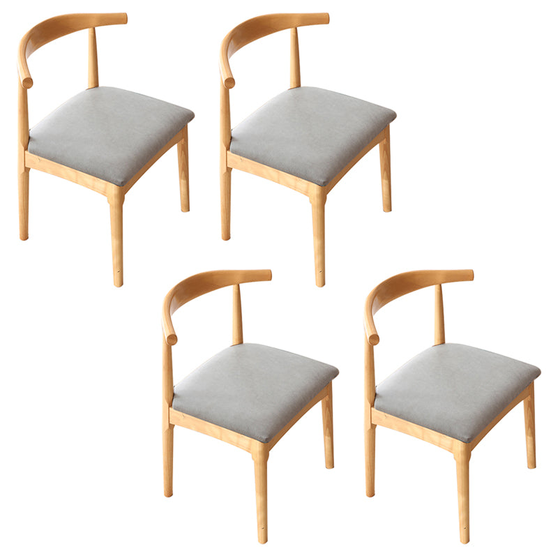 Scandinavian Style Wood Dining Chairs Dining Room Open Back Dining Side Armless Chair