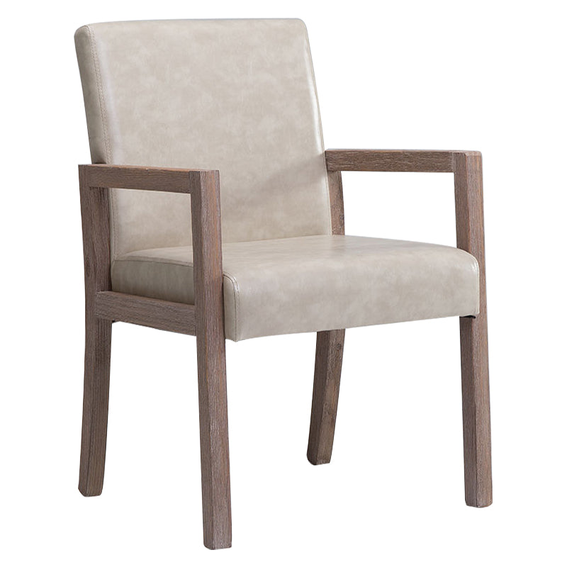 Country Style Pine Wood Chair Set Solid Back Dining Armchairs for Kitchen