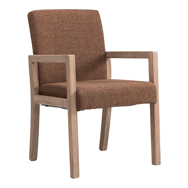 Country Style Pine Wood Chair Set Solid Back Dining Armchairs for Kitchen