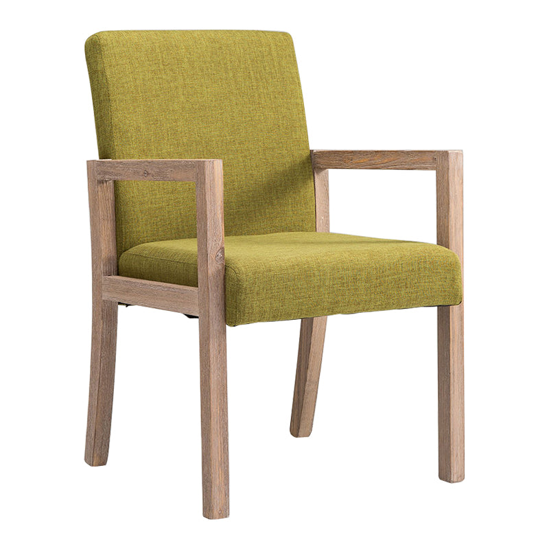 Country Style Pine Wood Chair Set Solid Back Dining Armchairs for Kitchen