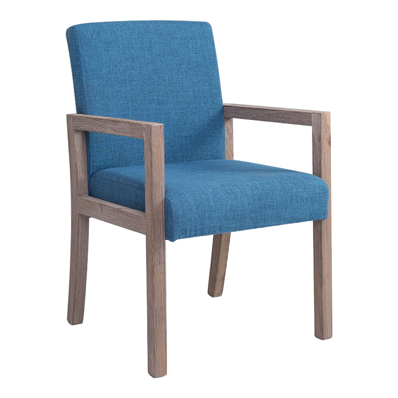 Country Style Pine Wood Chair Set Solid Back Dining Armchairs for Kitchen