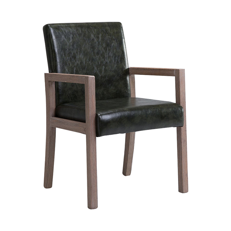 Country Style Pine Wood Chair Set Solid Back Dining Armchairs for Kitchen