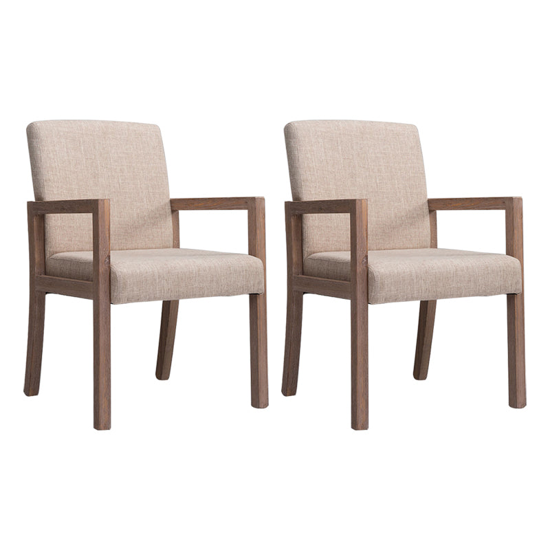 Country Style Pine Wood Chair Set Solid Back Dining Armchairs for Kitchen