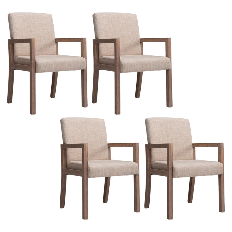 Country Style Pine Wood Chair Set Solid Back Dining Armchairs for Kitchen