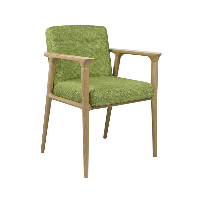 Traditional Style Ash Wood Chairs Solid Back Arm Kichen Dining Rooms Chair