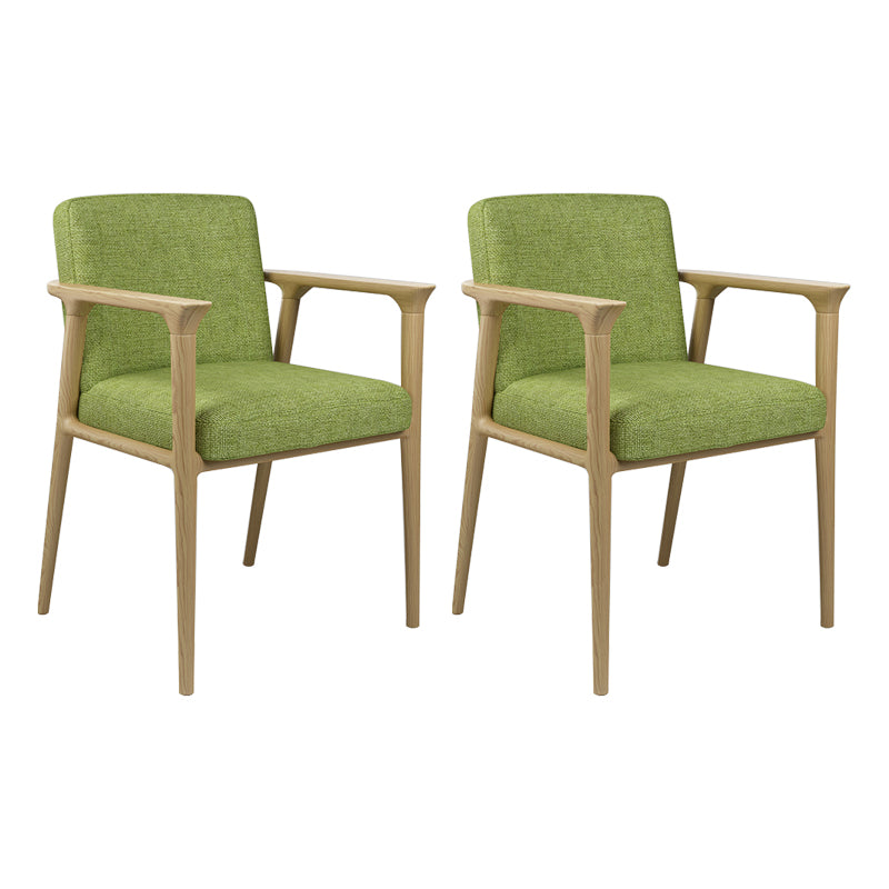 Traditional Style Ash Wood Chairs Solid Back Arm Kichen Dining Rooms Chair